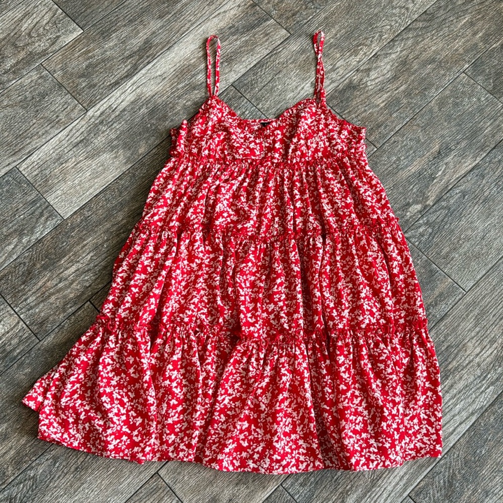 Shein red sundress
